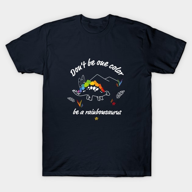 Rainbowsaurus T-Shirt by MelissaDekker